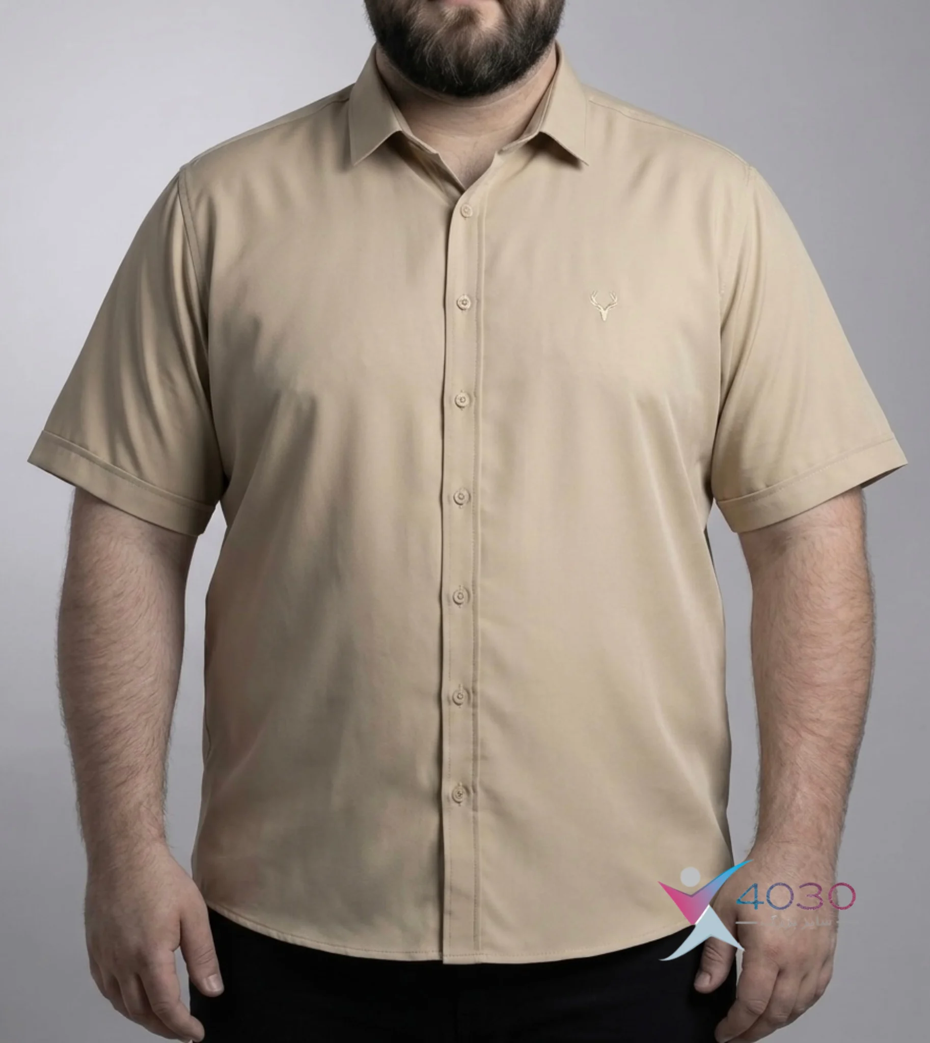 پیراهن آستین کوتاه BASIC سایز بزرگ مردانه ( 2779 ) - Image 24
