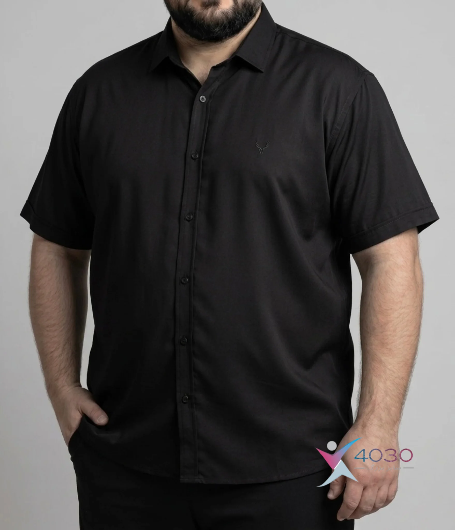 پیراهن آستین کوتاه BASIC سایز بزرگ مردانه ( 2779 ) - Image 26