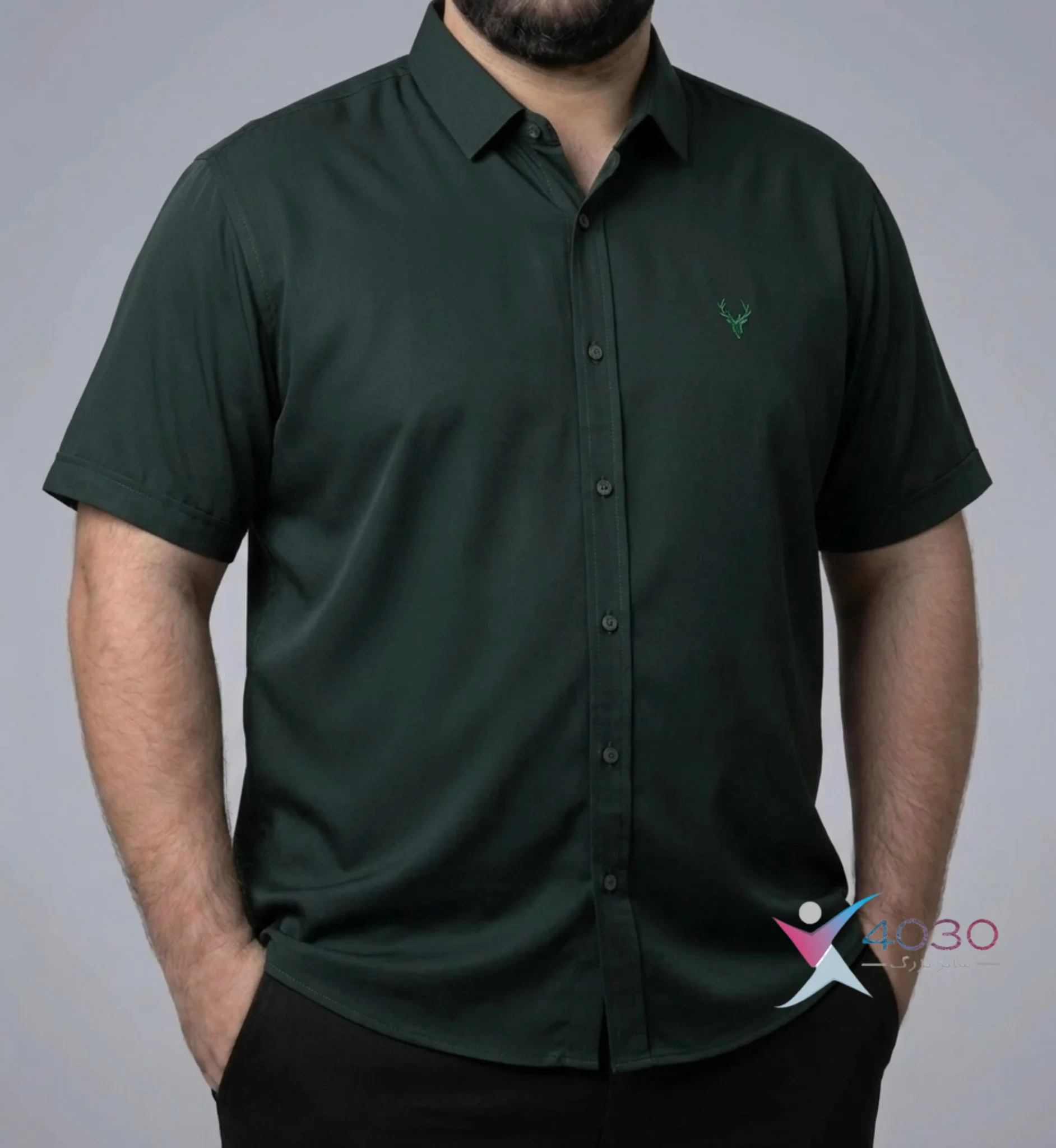 پیراهن آستین کوتاه BASIC سایز بزرگ مردانه ( 2779 )