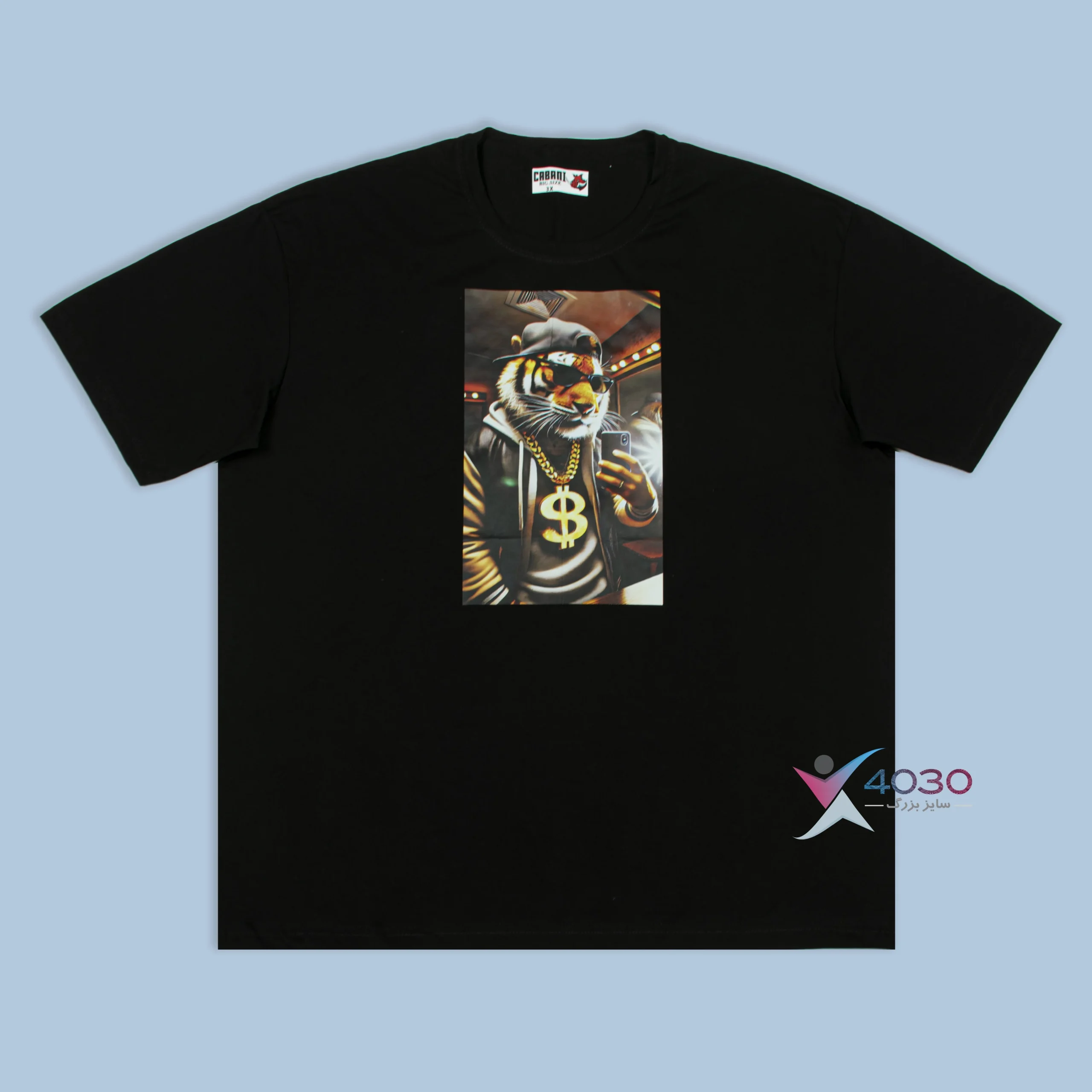 ست تیشرت و شلوارک TIGER سایز بزرگ مردانه ( 8337 ) - Image 2