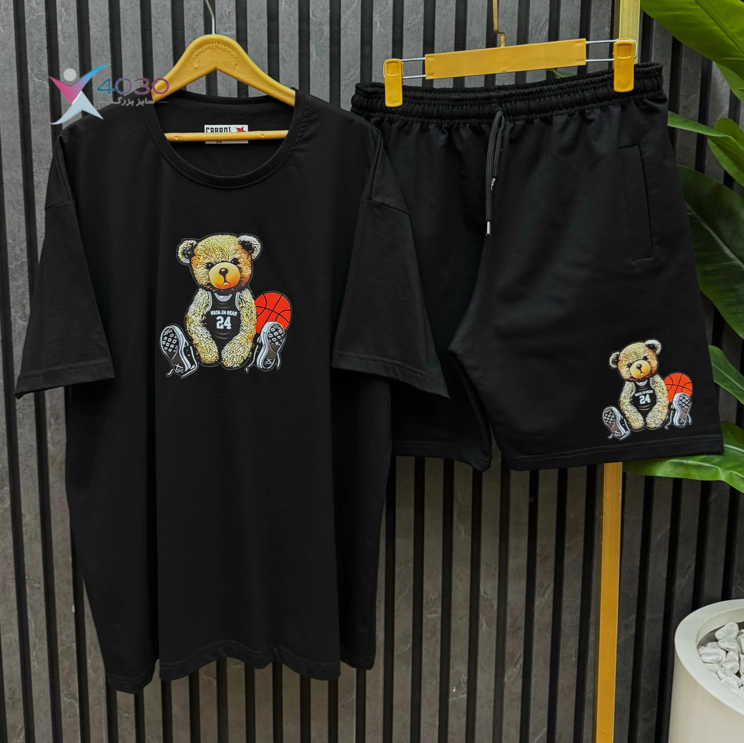 ست تیشرت و شلوارک TEDDY سایز بزرگ مردانه ( 8344 ) - Image 6