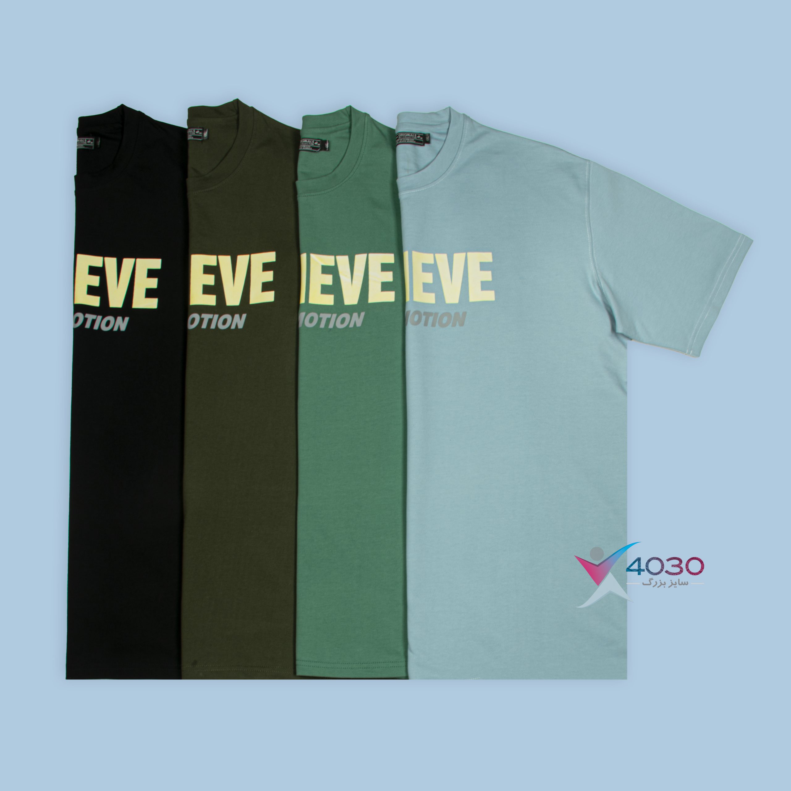 تیشرت پشت طرح دار ماکان BELIEVE سایزبزرگ ( 809 )
