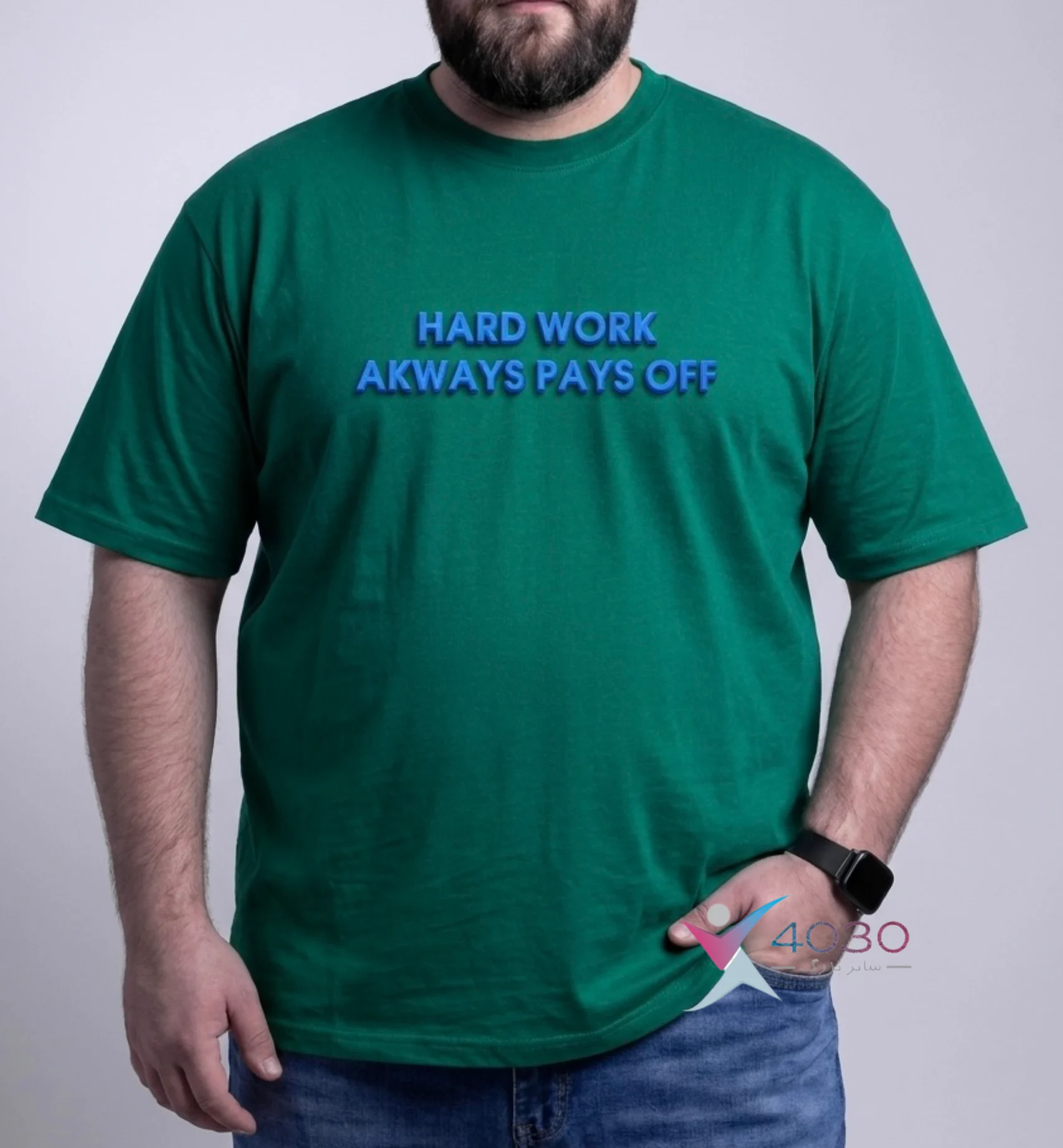 تیشرت HARD WORK سایز بزرگ مردانه ( 835 ) - Image 7