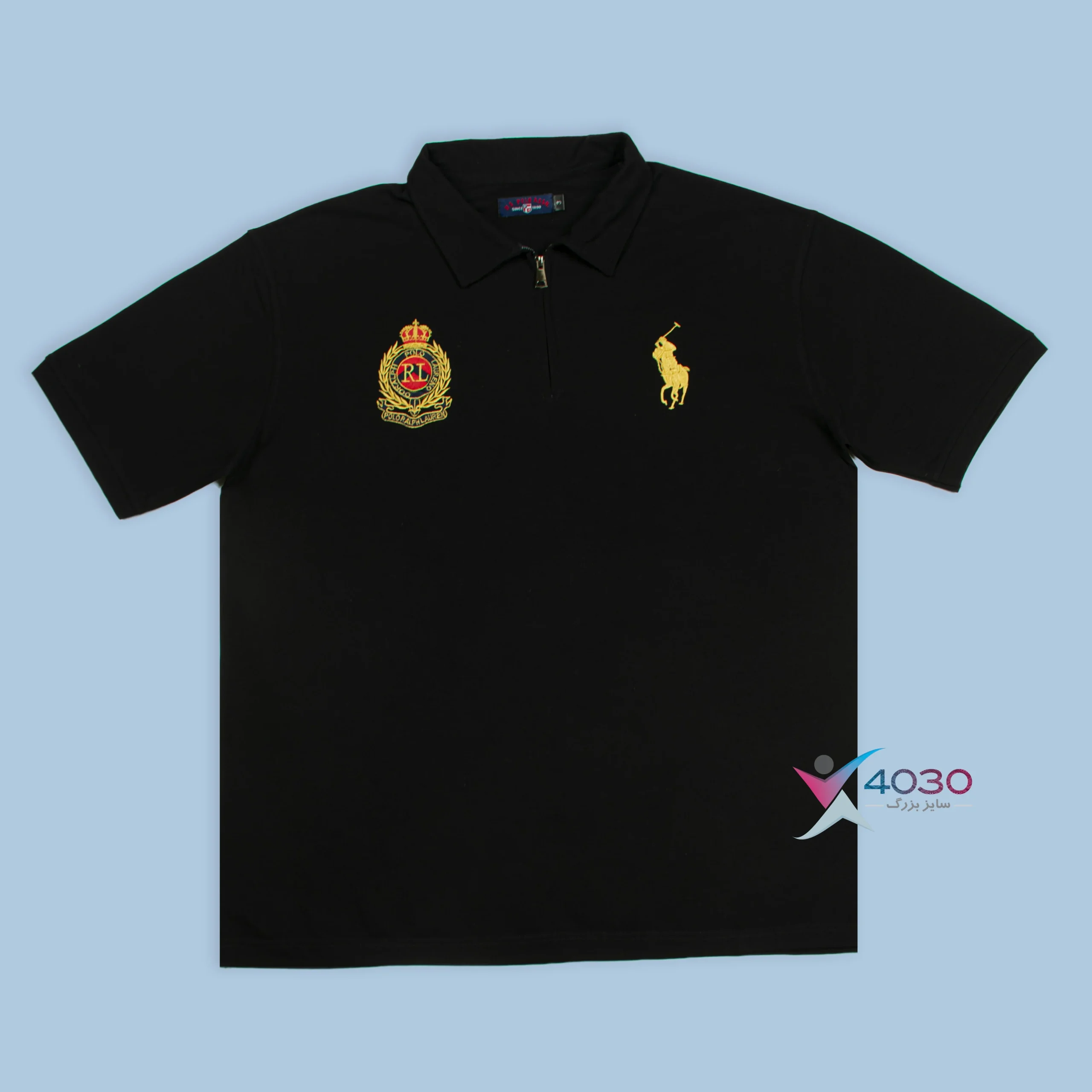 پولوشرت نیم زیپ POLO.RL اورجینال سایز بزرگ مردانه ( 862 ) - Image 2