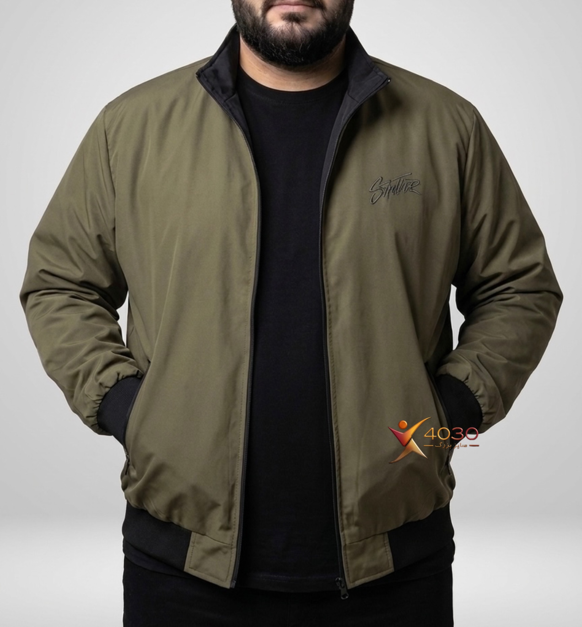 کاپشن دو رو STWD2 سایز بزرگ مردانه ( 5039 )
