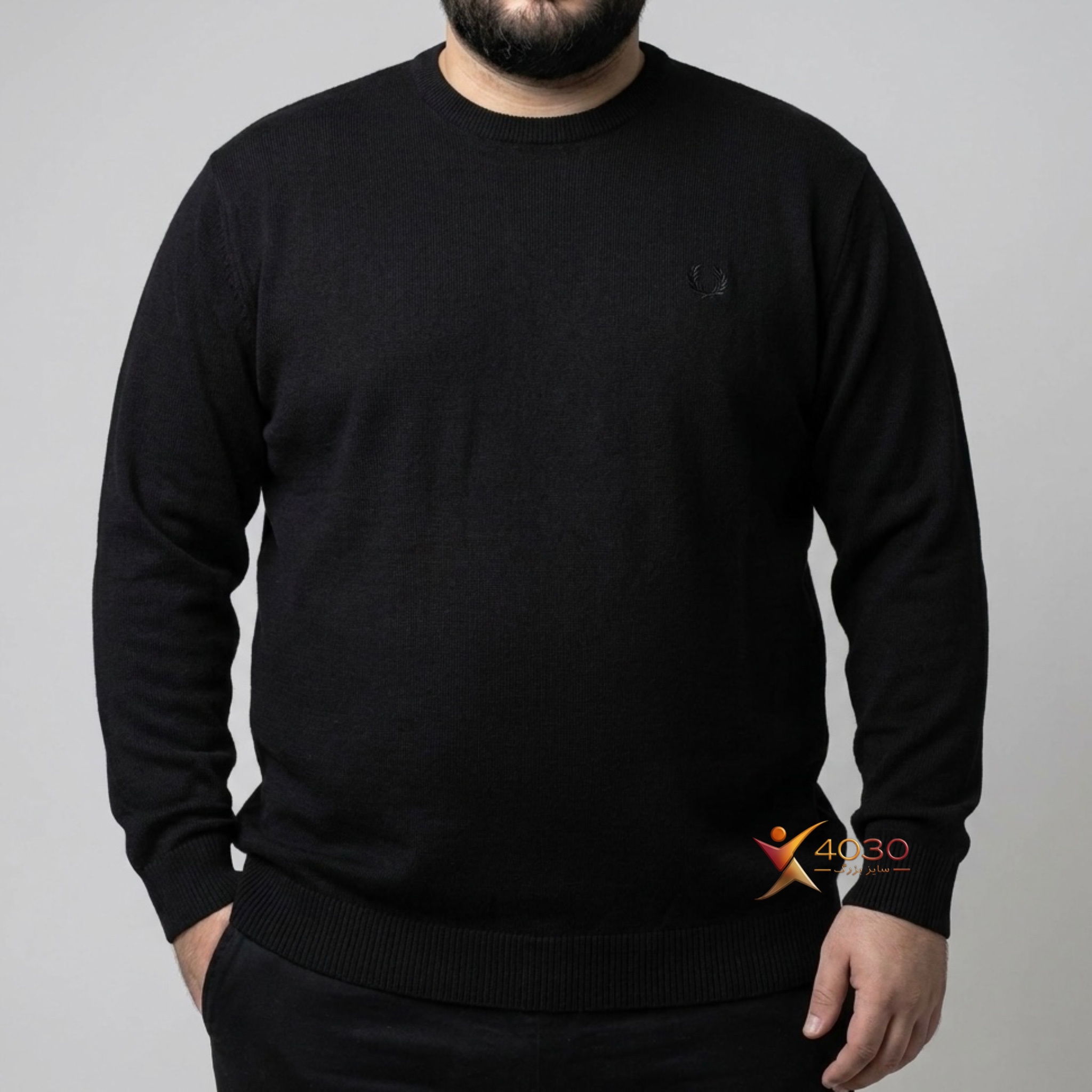 بلوز بافت یقه گرد سایز بزرگ مردانه ( 5062 ) - تصویر 6