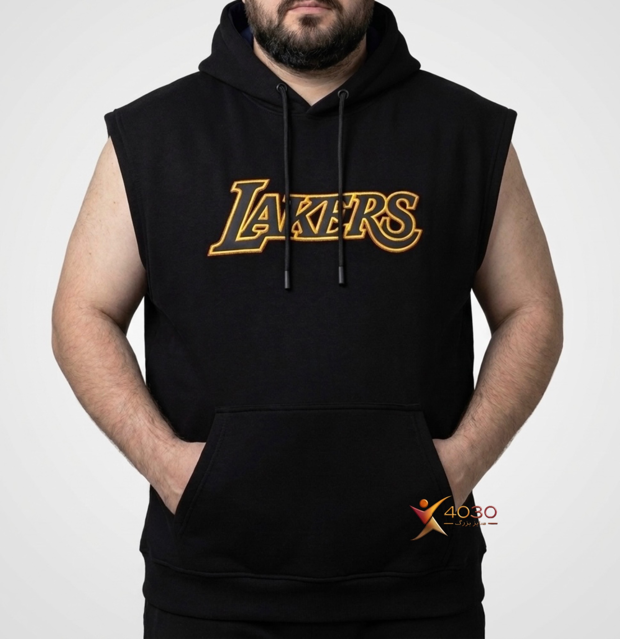 وست هودی LAKERS سایز بزرگ مردانه ( 5066 ) - تصویر 2